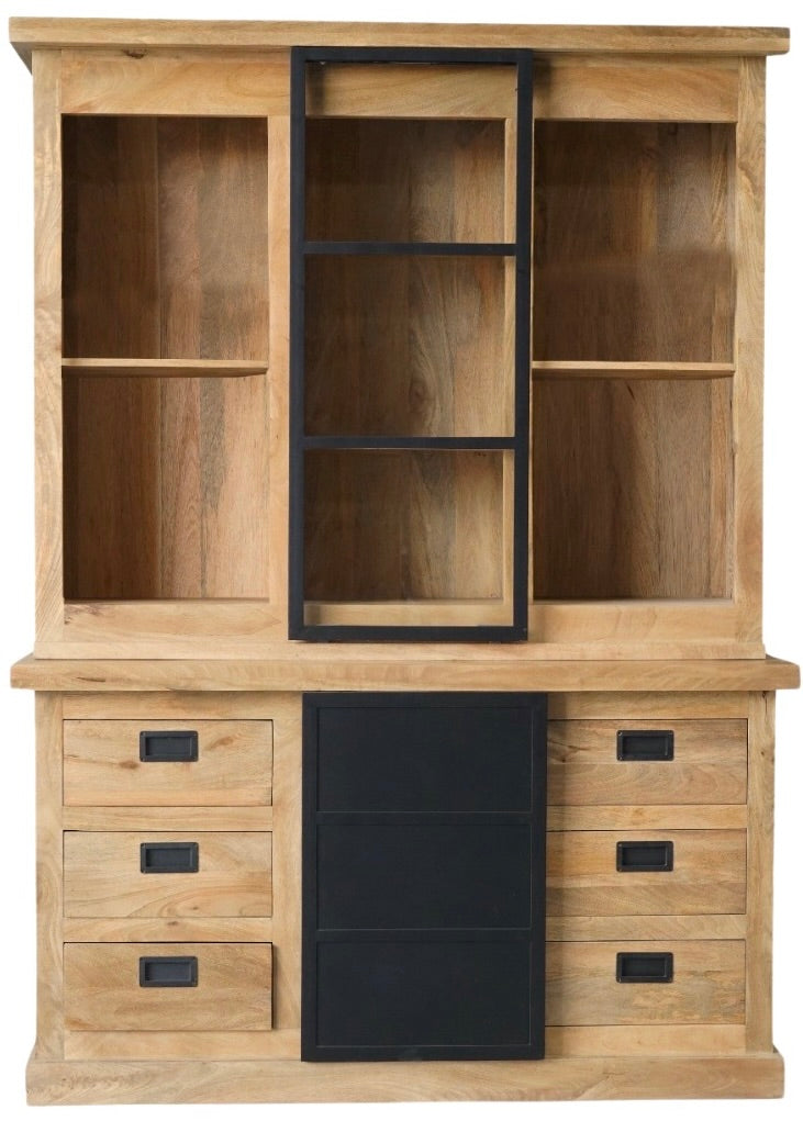 Buffetschrank Bombay Mangoholz natur massiv Industrial Style 160 cm