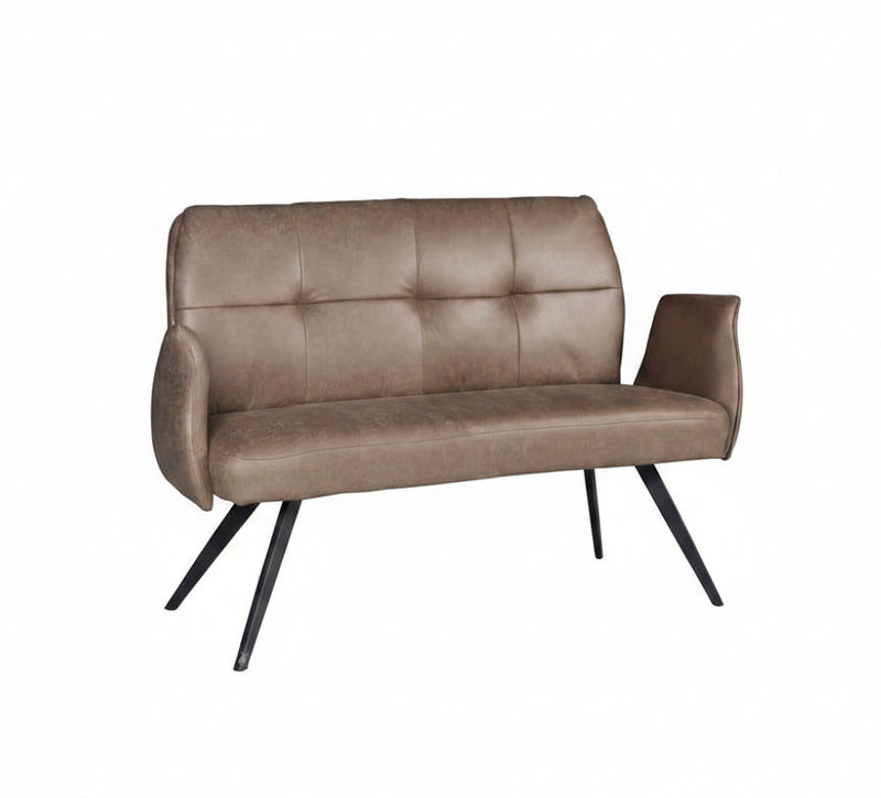 Sitzbank Lars Dallas Fabric Esszimmer Polsterbank Kunstleder 3 Farben Braungrau Dunkelgrau Dunkelbraun in 120 180 220 cm