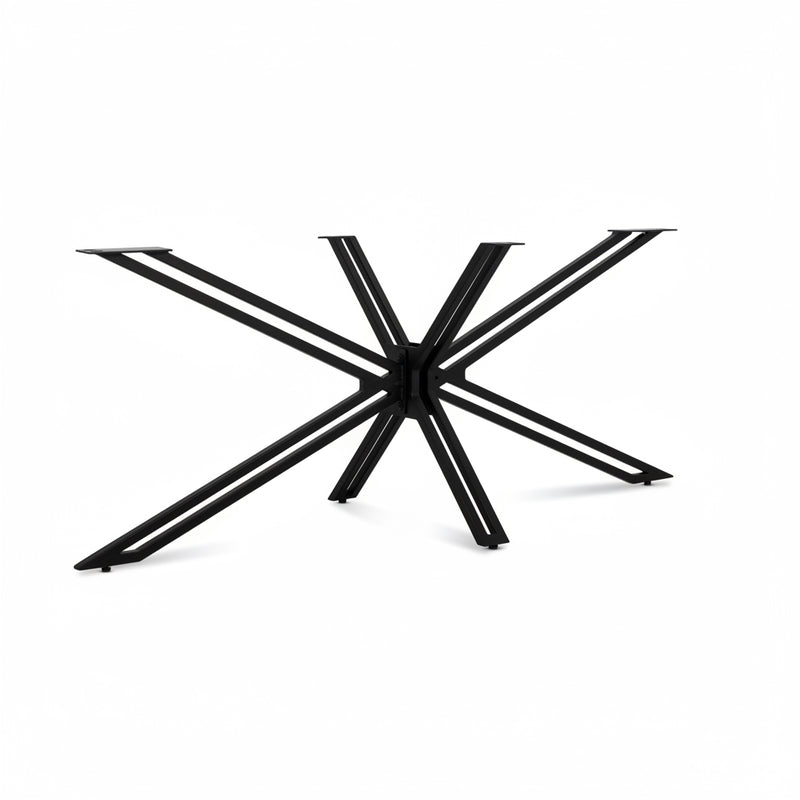 Spider Filigran Metall Gestell schwarz lackiert für Tischplatten bis von 120 bis 220 cm