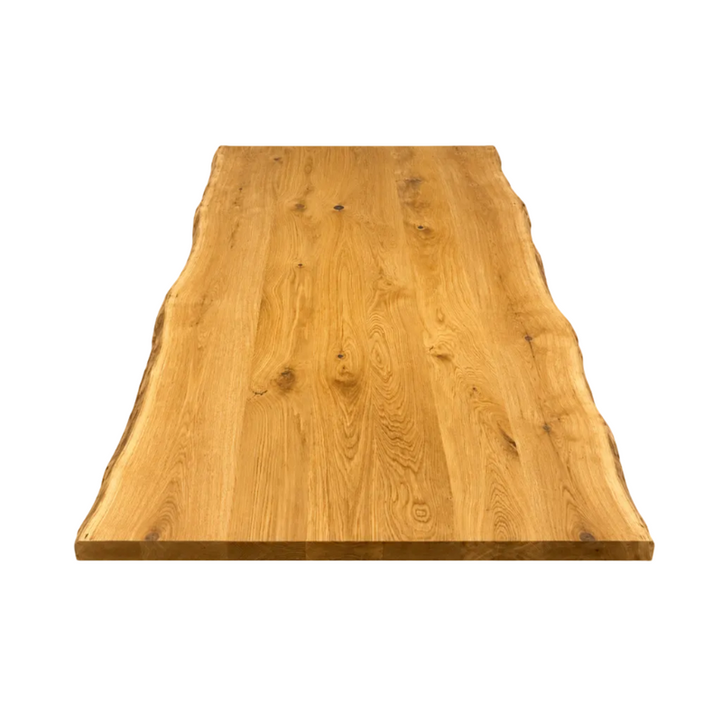 Esstischplatte Olpe Eiche massiv 180 bis 300 cm in 4,5 cm Dicke Holz geölt 7 Größen