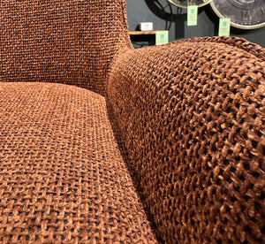 360 Grad Esszimmer Stuhl Leander Teddy Stoff in 3 Farben Cream Beige Rust drehbar