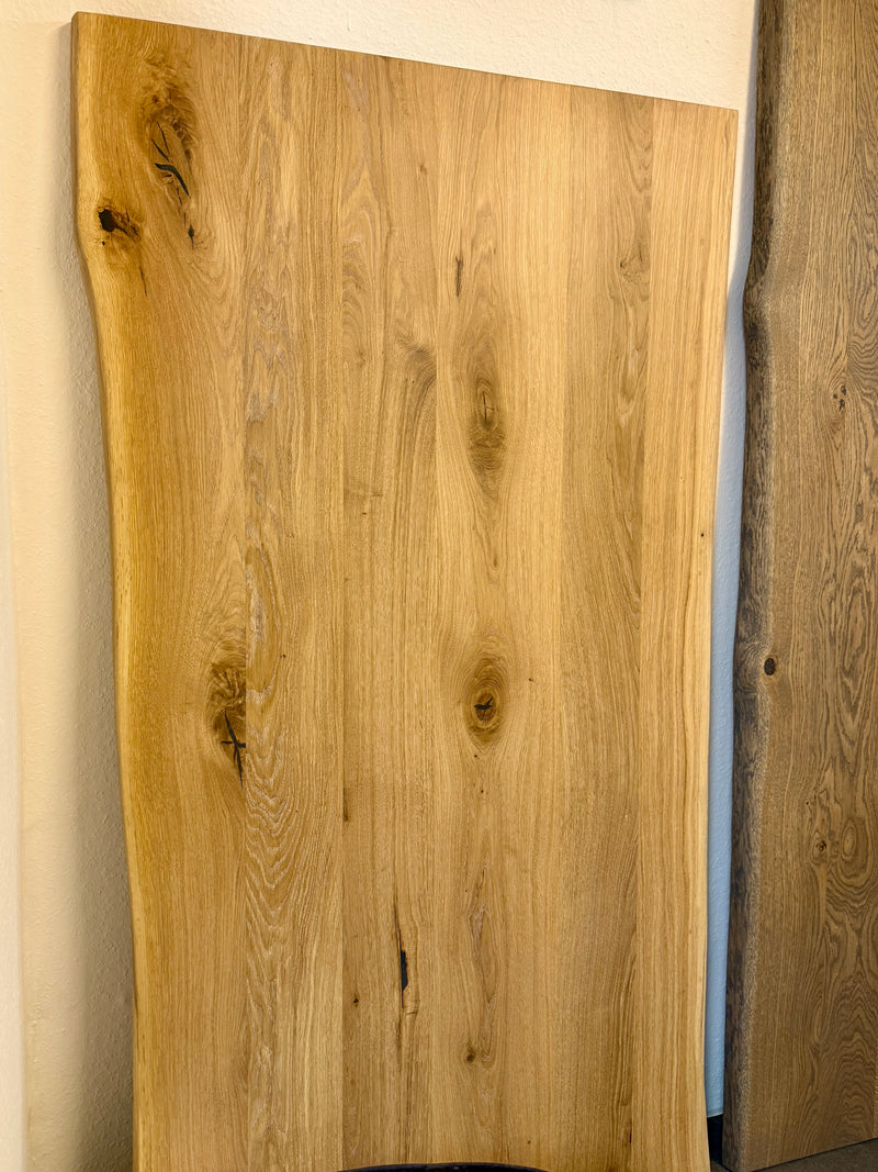 Plateau de table à manger Düsseldorf Chêne massif 160 à 240 cm, épaisseur 3 cm, bois naturel huilé