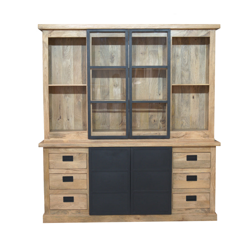 Vitrine Noa Natur Mangoholz in 3 Größen
