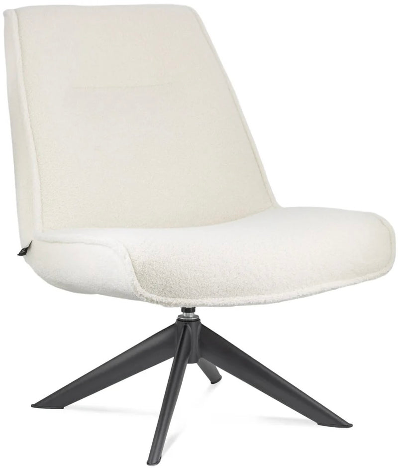 Fauteuil pivotant design Sam Teddy fauteuil visiteur de détente salon 5 couleurs & repose-pieds