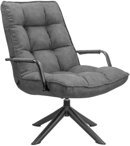 Fauteuil pivotant design en microfibre avec accoudoirs, fauteuil de réception, salon, 2 couleurs