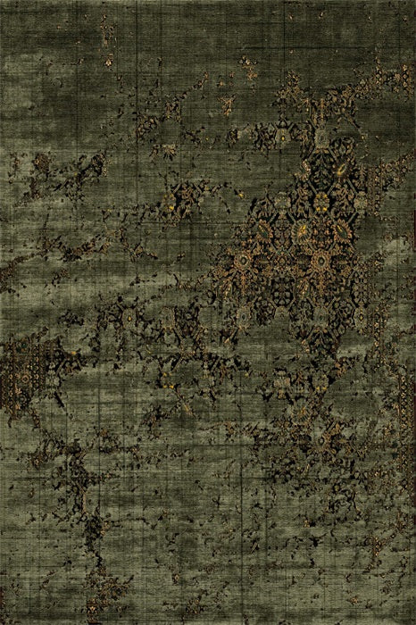 Design Teppich Abil Vintage Olivgrün in 3 Größen