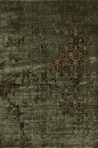 Design Teppich Vintage Olivgrün in 2 Größen