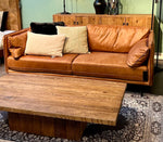 Lade das Bild in den Galerie-Viewer, Vintage Sofa Keno Kamelleder 2,5  Sitzer Couch Echt Leder Cognac braun
