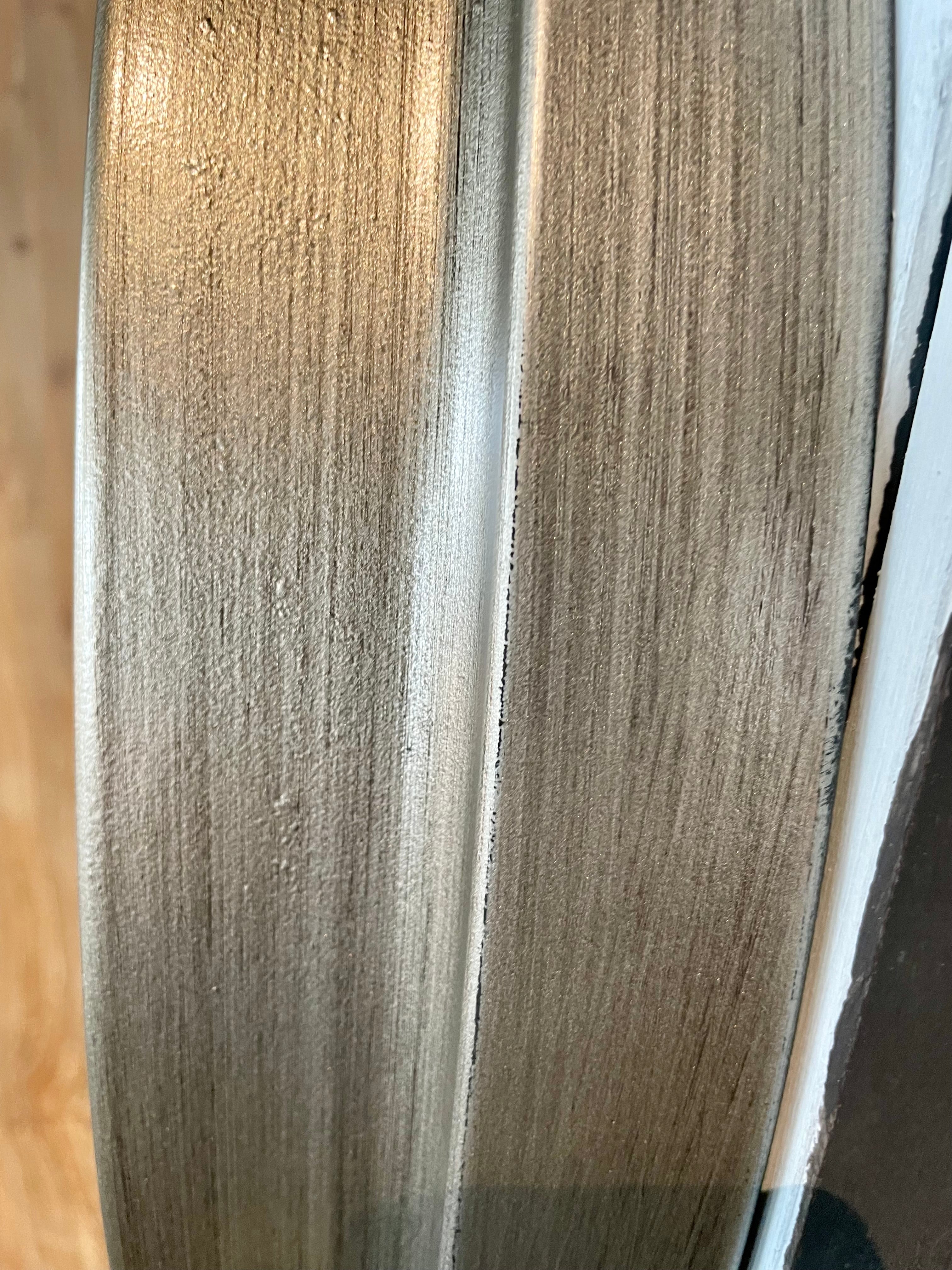 70 cm KENSINGTON Wanduhr Zahnrad Zählwerk Animation silber grau.