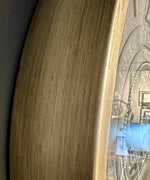 Lade das Bild in den Galerie-Viewer, Wanduhr 80 cm silber anthrazit Zahnrad Industrial Zahnräder drehend römische Zahlen
