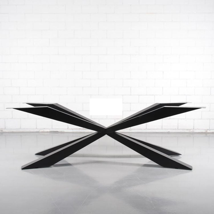 Sparky Spider konisch Metall Gestell schwarz lackiert für Tischplatten ab 200 bis 300 cm