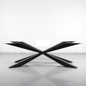 Sparky Spider konisch Metall Gestell schwarz lackiert für Tischplatten ab 200 bis 300 cm