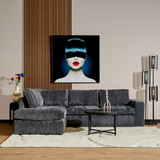 MySofa Teddy Ecksofa Anthrazit Divan links + 2,5 Sitzer