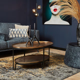 Couchtisch oval Kate Gold Aluminium 100 cm