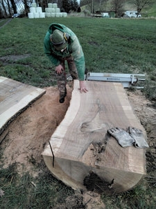 180 cm Edel Esche Baumstamm Tischplatte Holzplatte 5 cm massiv als Schreibtisch oder Esstisch verwendbar