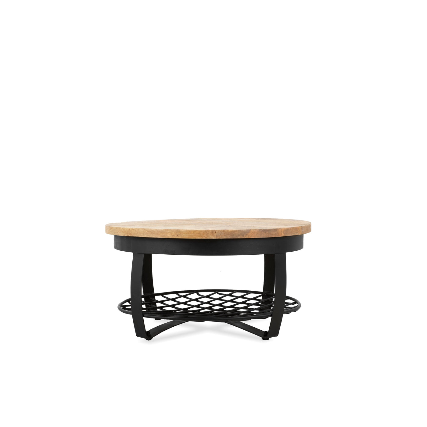 Runder Couchtisch mit Ablage, Ø65 cm
