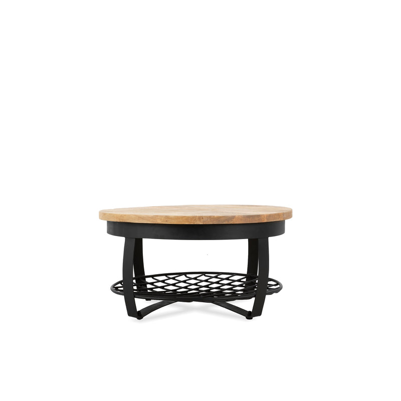 Runder Couchtisch mit Ablage, Ø65 cm