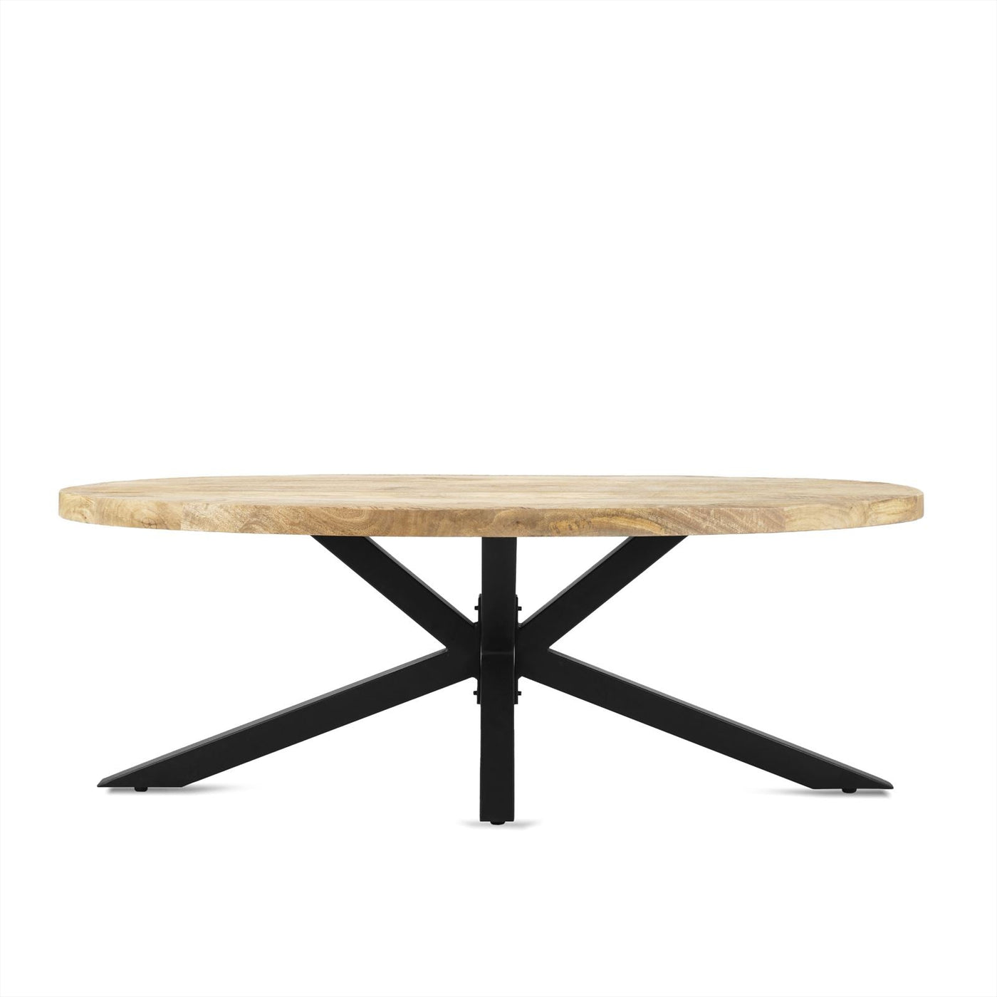 Ellips Couchtisch mit Spinnenbein-Gestell, 130 cm