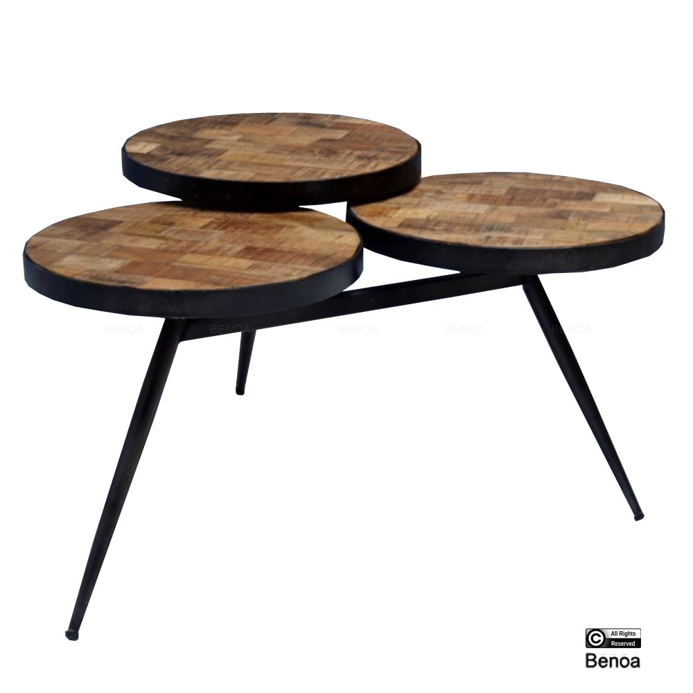 Couchtisch mit drei runden Platten