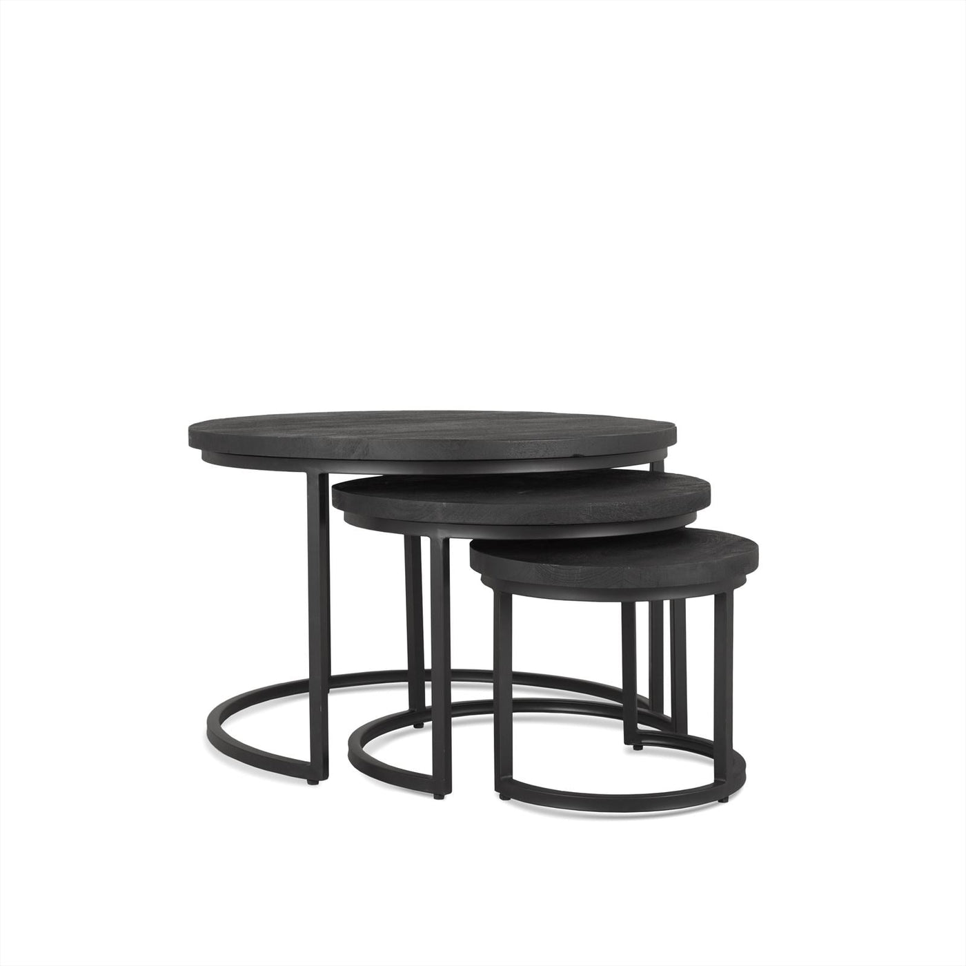 Rylee Couchtisch-Set Schwarz aus 3 Tischen