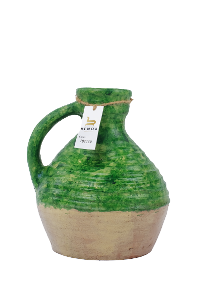 Keramikvase Beige-Grün
