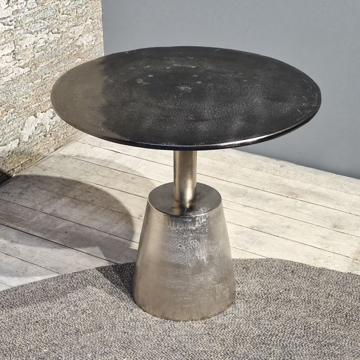 Kian Beistelltisch Schwarz-Silber