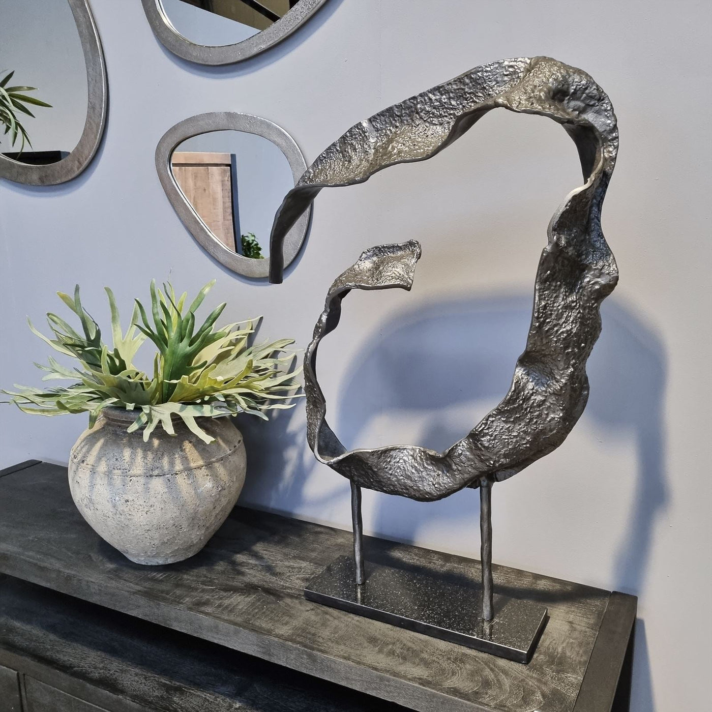 Skulptur Antik Blei mit Marmorfuß