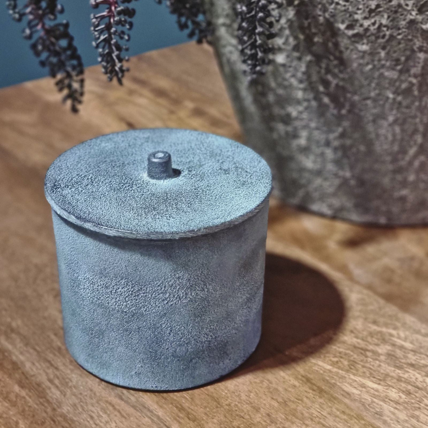 Dekobox Blau-Patina, 12,7 cm