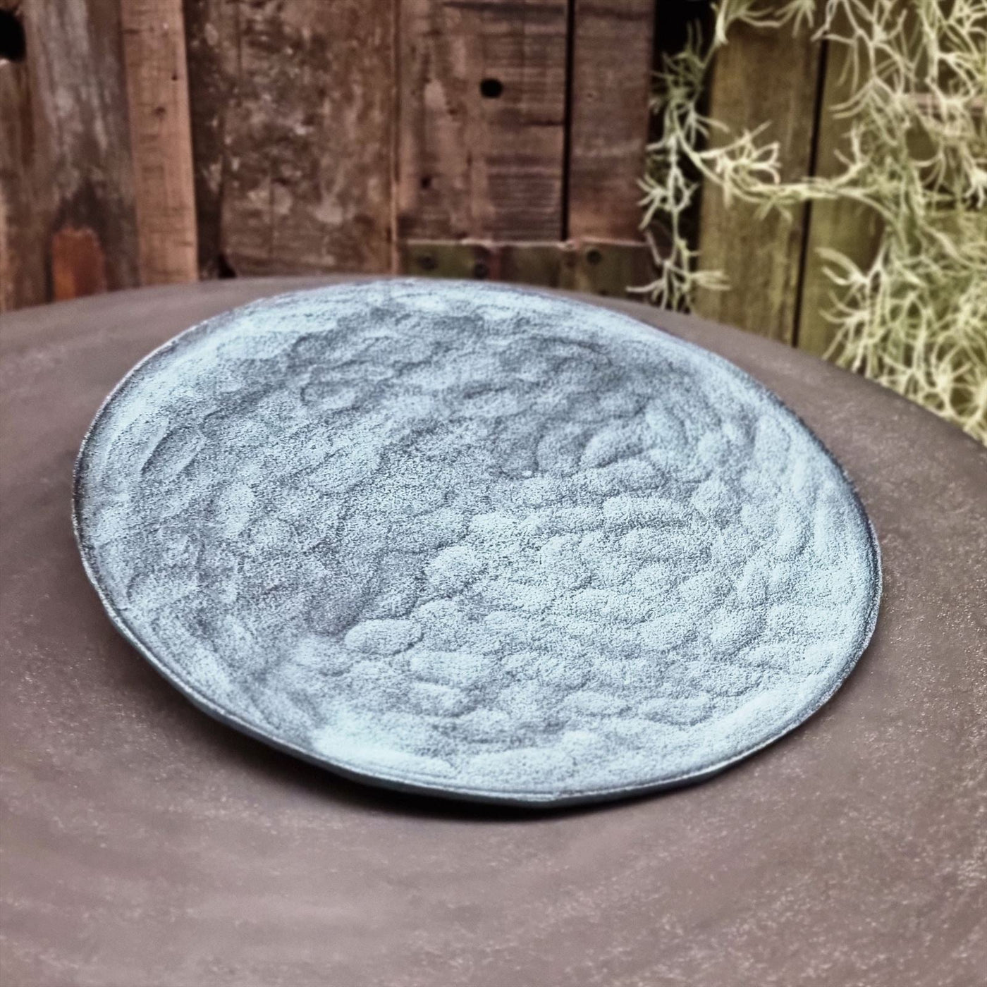Dekotablett Blau-Patina, 35 cm