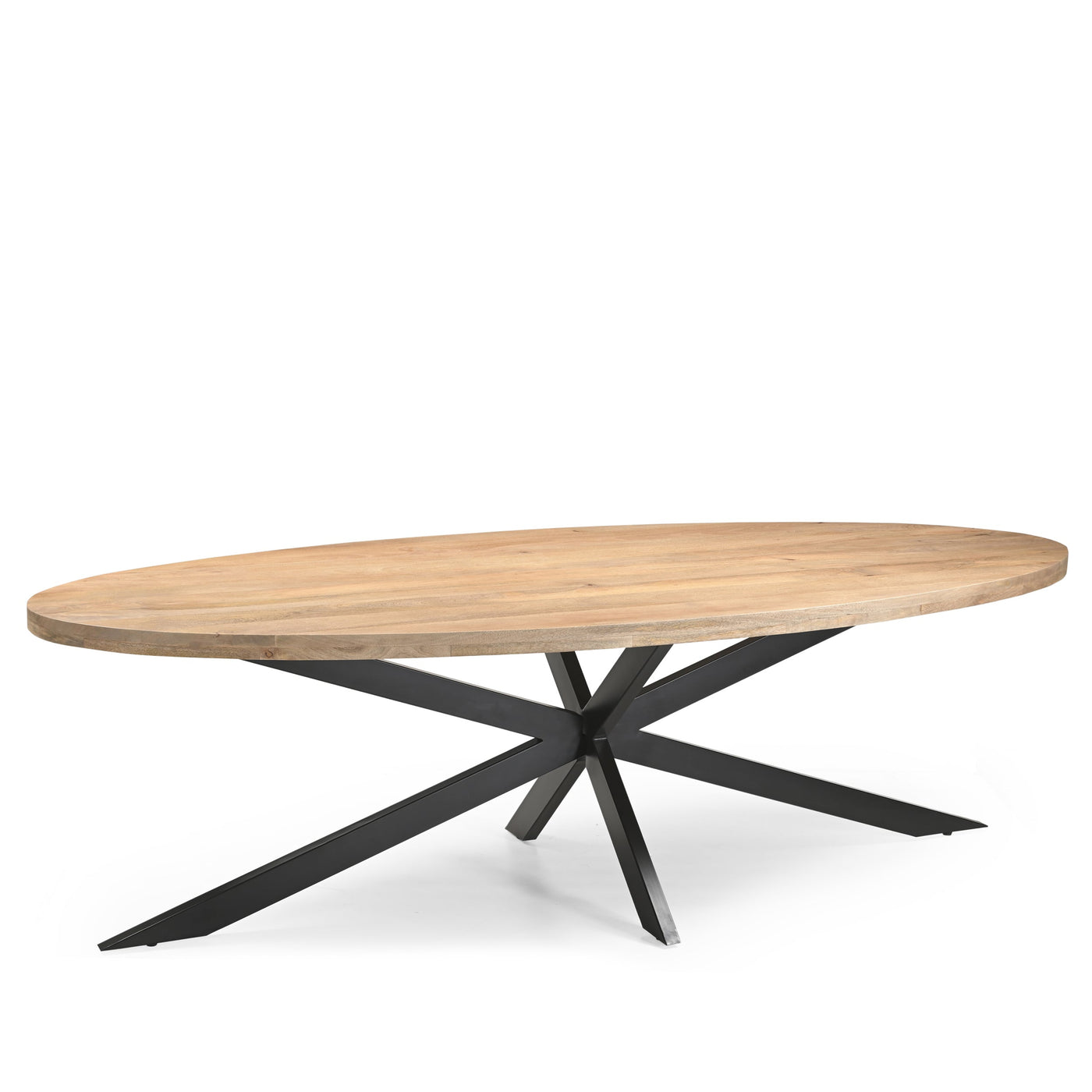 Ellips Esstisch 25+25, Mangoholz