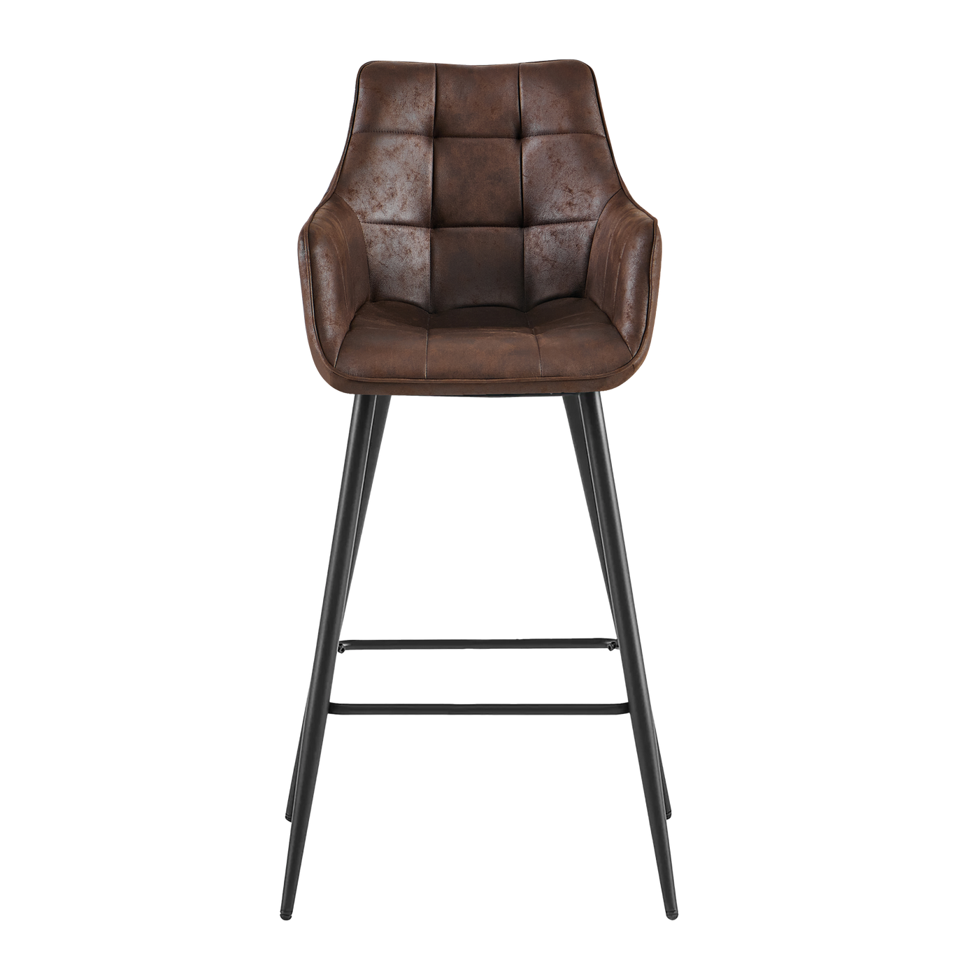 Barhocker Lucille Arm Dunkelbraun