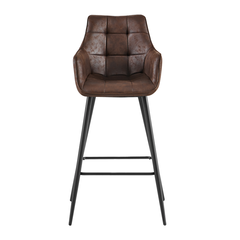 Barhocker Lucille Arm Dunkelbraun
