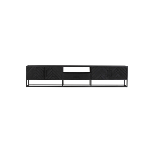 TV-Lowboard New York Schwarz Mangoholz 240 cm