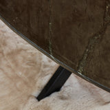 Couchtisch oval Faye Schwarz Marmor 120 cm