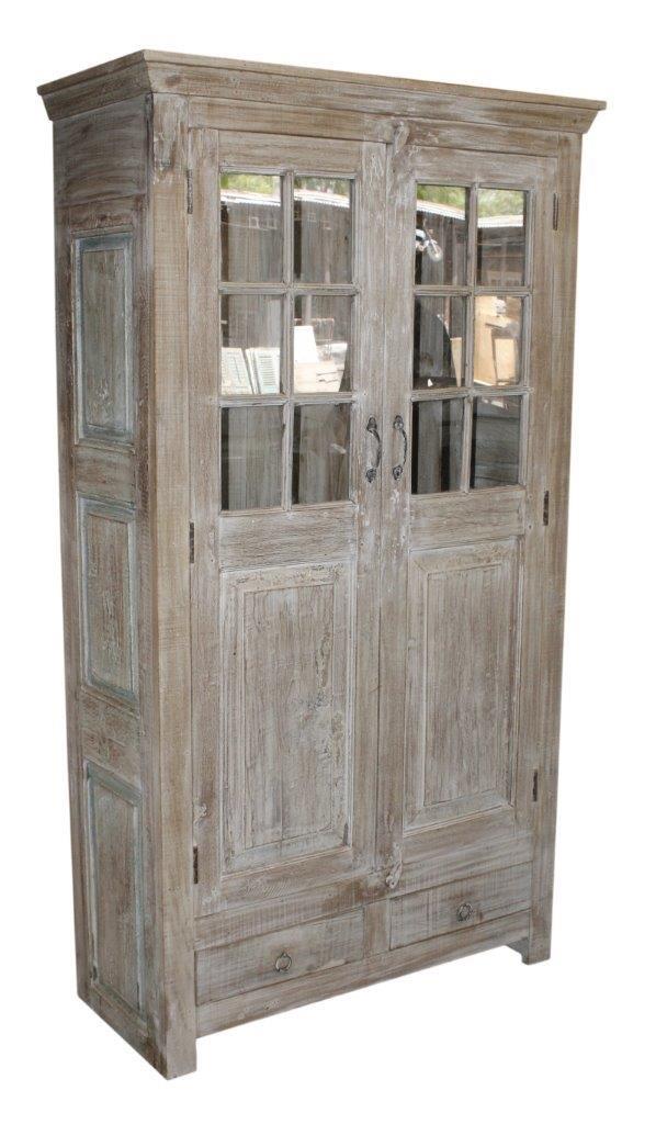 India Schrank Antik mit Glastüren, 295667