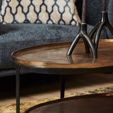 Couchtisch oval Kate Gold Aluminium 100 cm