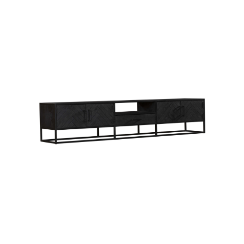 TV-Lowboard New York Schwarz Mangoholz 240 cm