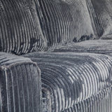 MySofa Teddy Ecksofa Anthrazit Divan links + 2,5 Sitzer