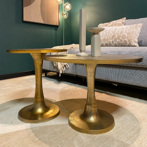 Couchtisch Amara Gold Aluminium 45 cm