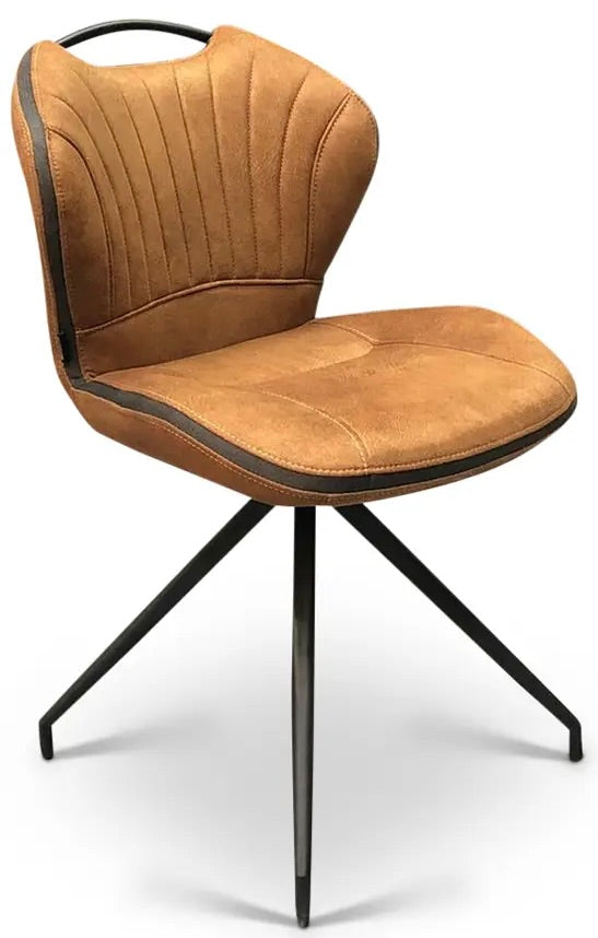 Stuhl Ralf in 3 Farben Cognac-Braun grün anthrazit Mikrofaser