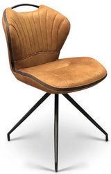 Stuhl Ralf in 3 Farben Cognac-Braun grün anthrazit Mikrofaser