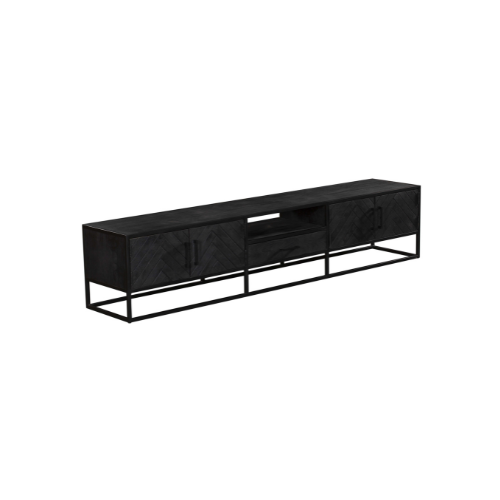 TV-Lowboard New York Schwarz Mangoholz 240 cm