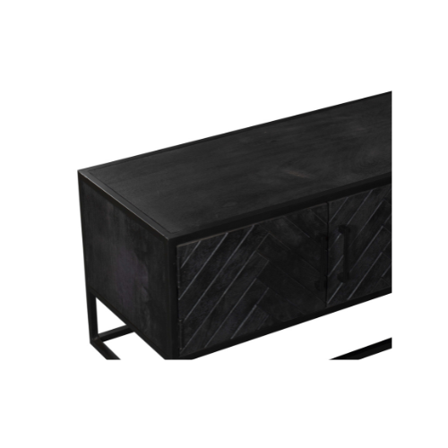 TV-Lowboard New York Schwarz Mangoholz 240 cm