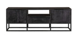 TV-Lowboard Denver Schwarz Mangoholz 145 cm