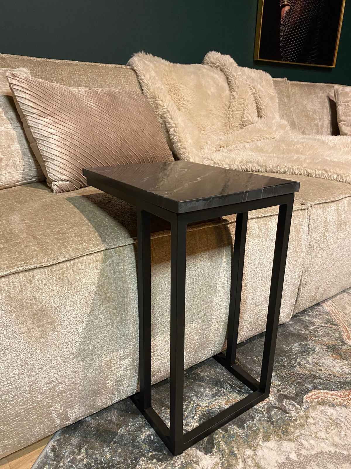 Slider Nova Schwarz Marmor 40 cm