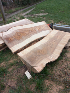 180 cm Edel Esche Baumstamm Tischplatte Holzplatte 5 cm massiv als Schreibtisch oder Esstisch verwendbar