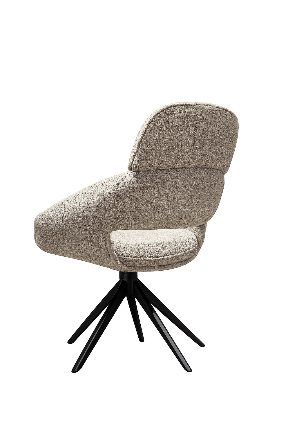 Drehbarer Esszimmer Stuhl Martin Mikrostoff in 4 Farben hellgrau beige taupe graugrün