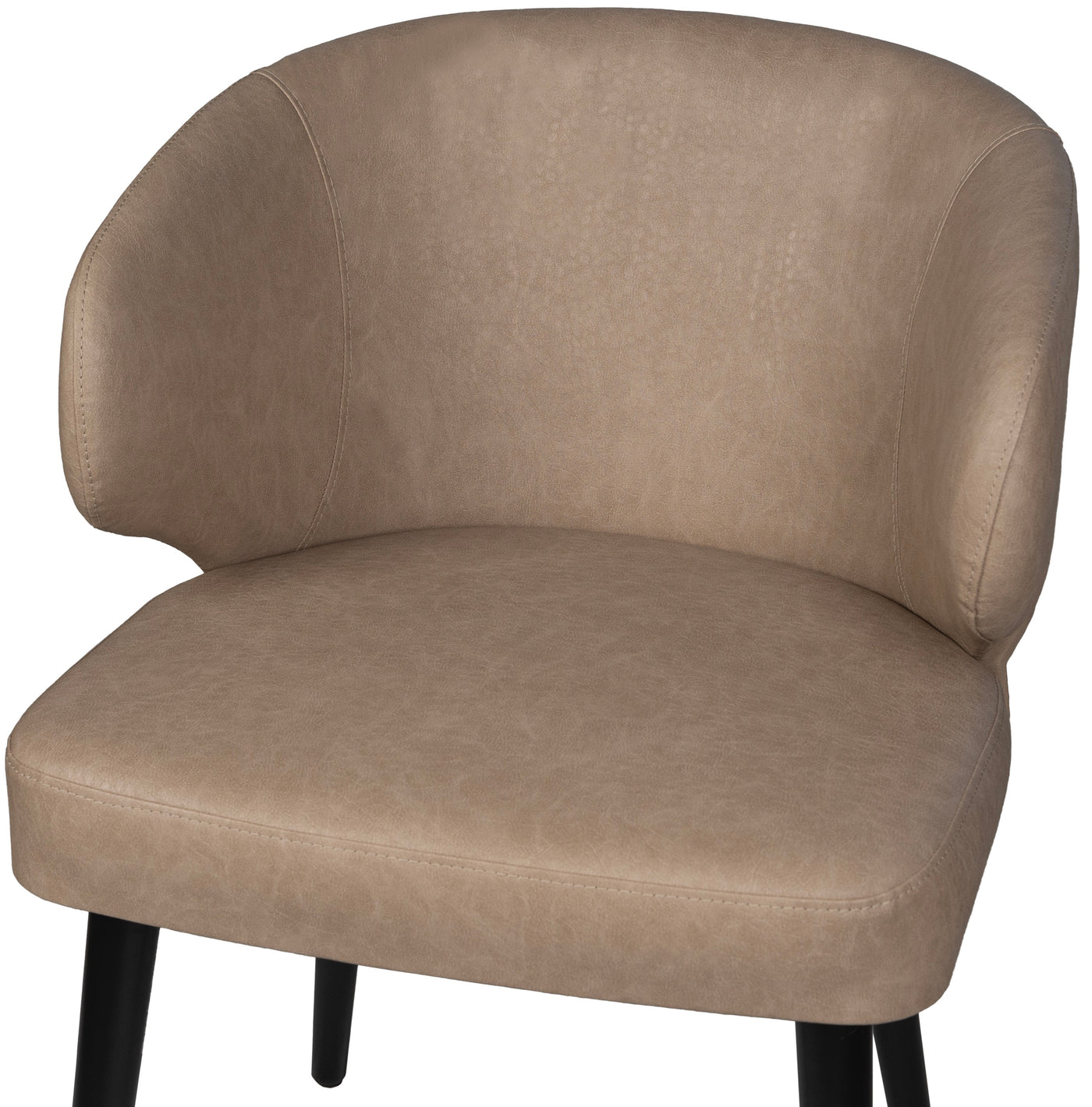 Chaise en similicuir Fiori 2 couleurs Sable Anthracite