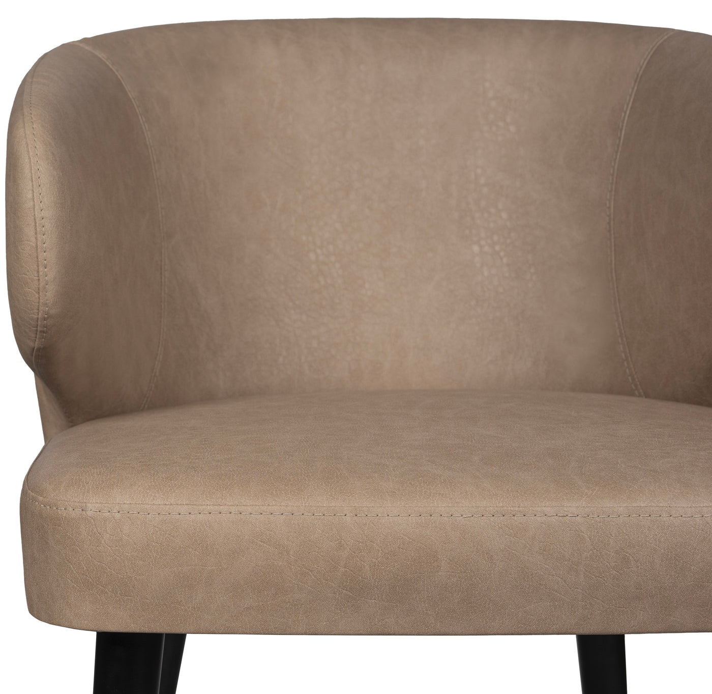Chaise en similicuir Fiori 2 couleurs Sable Anthracite