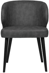 Chaise en similicuir Fiori 2 couleurs Sable Anthracite